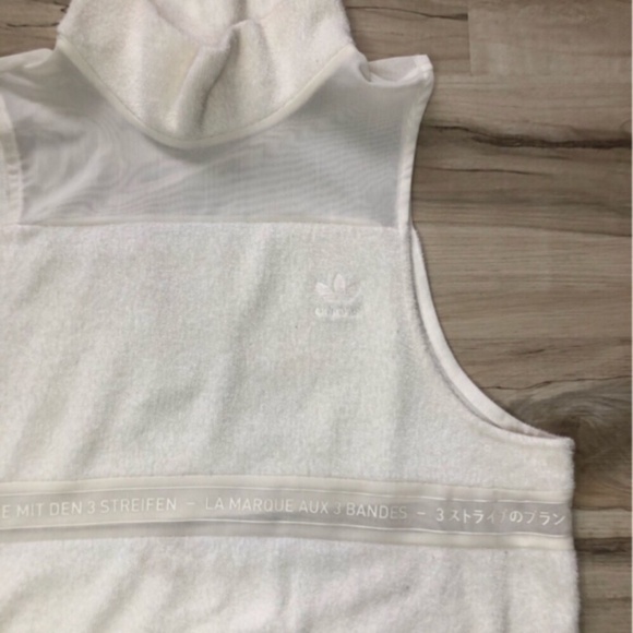 Adidas Women's Cowl Neck Cream Sweater Tank - Picture 10 of 10